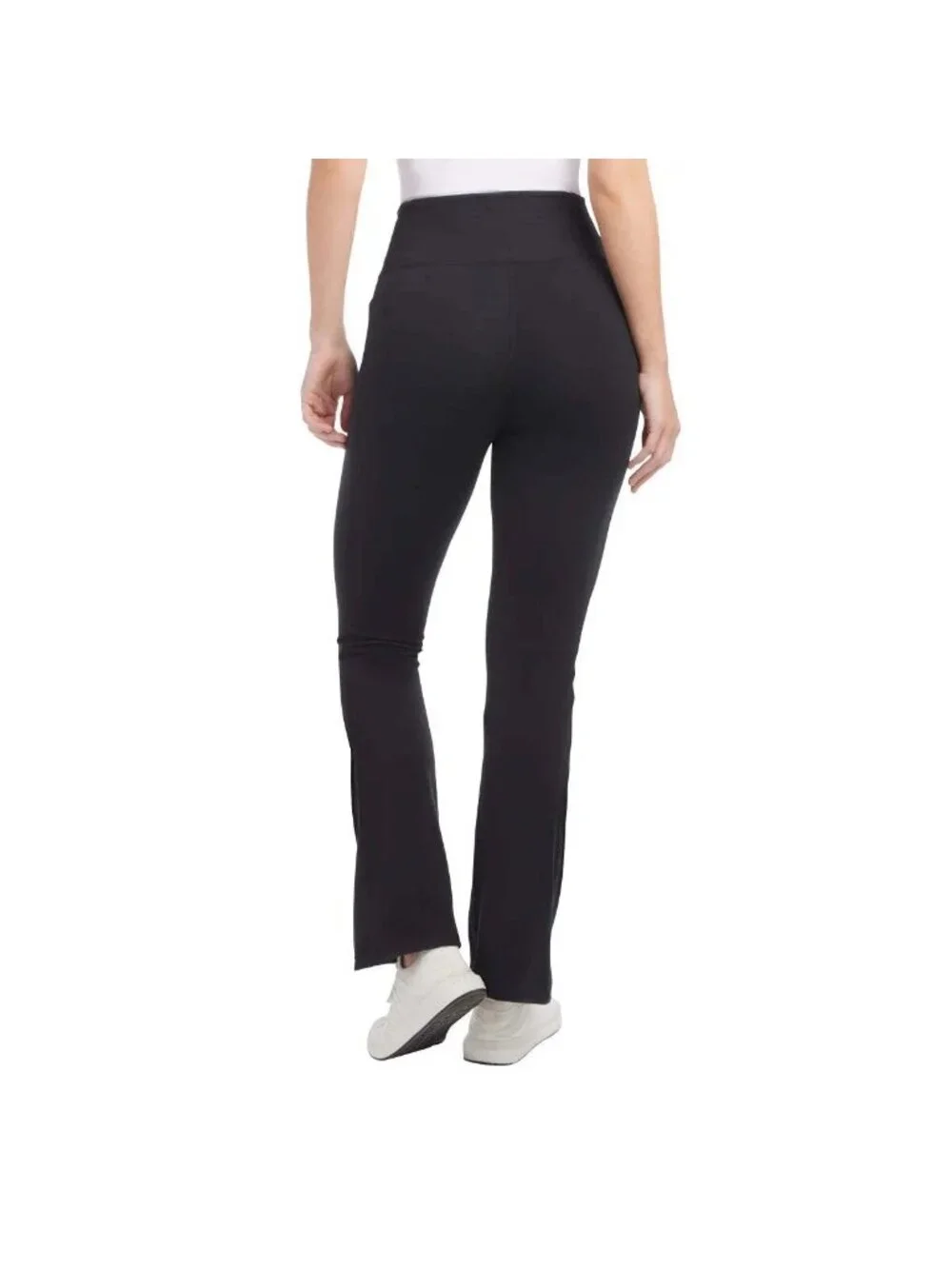 Jockey Women's M Black Wide-Leg Pants Yoga  High Waist Pockets  B0656
